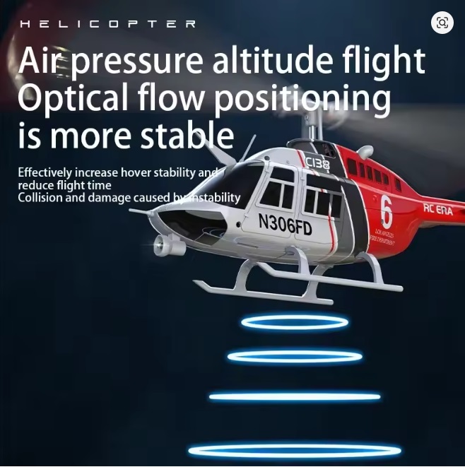 RC ERA C138 1:36 Remote Control Simulation RC Bell 206 Helicopter
